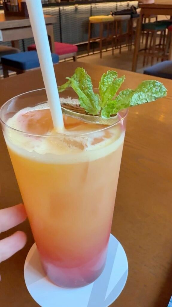 Cocktail with mint at the Wink Hai Phong restaurant